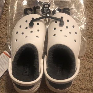 Brand new, never worn, fuzzy lined crocs